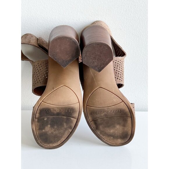 Franco Sarto "Delores" Block Heel Sandal Taupe Size‎ 8.5M - Picture 6 of 9
